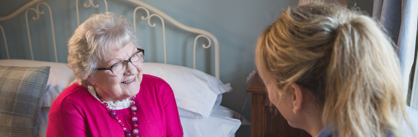 convalescent care_patient smiling at carer